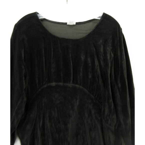 CP Shades Top Medium Sausalito Velvet Blouse Cottage Whimsigoth VTG - Picture 2 of 10